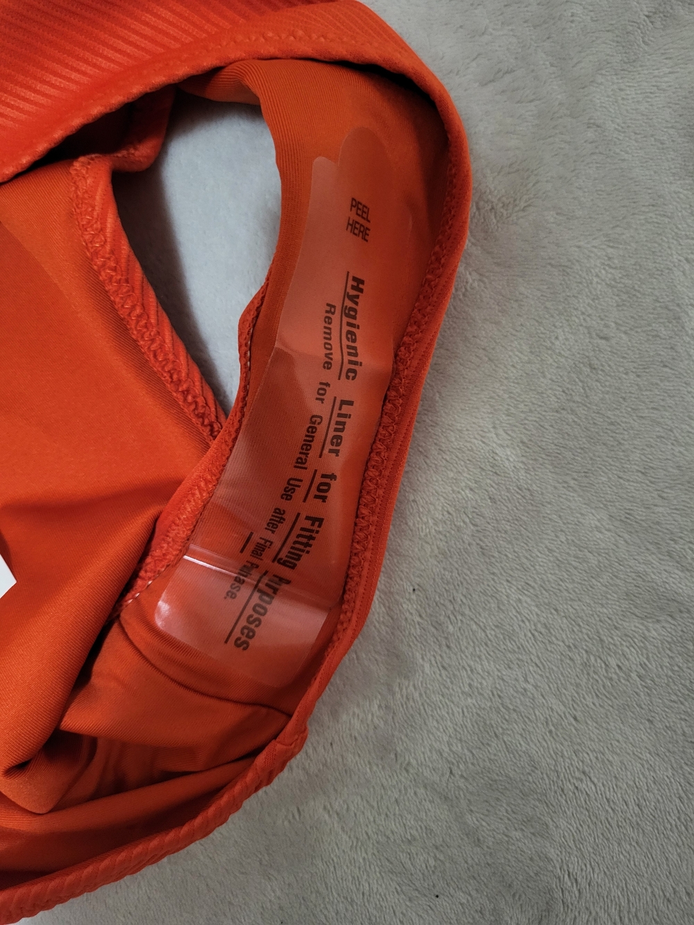 NWT Old Navy Ribbed Two-Piece Bikini Set - Ornament Orange (M) - Picture 3 of 3